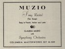 161g4.  Claudia Muzio - Song Recital - Columbia Masterworks 289 (5 records)