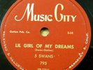 5 SWANS doo-wop 78  LIL GIRL OF MY DREAMS  on MINT Minus MUSIC CITY  RJ 184