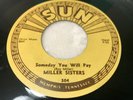 MILLER SISTERS Sun 504  '56 MEMPHIS ROCKABILLY Minor 70's REPRO 45 Someday...