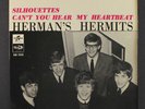 HERMAN'S HERMITS: Silhouettes / Can't You Hear My Heartbeat 45 (Sweden, lamina