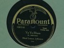 Blind Lemon Jefferson Paramount 12872 E Blues 78 Bed Spring Blues b/w YoYo Blues