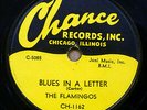 FLAMINGOS 78 BLUES IN A LETTER / JUMP CHILDREN on MINT Minus CHANCE recs RJ 325