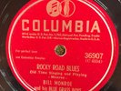 Columbia 36907 Bill Monroe Bluegrass Boys ROCKY ROAD BLUES 78 rpm E+ BLUEGRASS