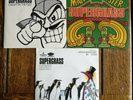 supergrass 7' inch vinyl (lenny), (mansize rooster) and (caught by the fuzz)