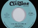 Crossover Soul 45 JEAN BATTLE I've Got To Come In CLINTONE HEAR