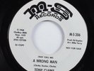 Northern Soul 45 TONY CLARKE (They Call Me) A Wrong Man M-S promo HEAR