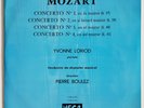 Vega C30A353/4 Mozart Yvonne Loriod Boulez Mozart Concerto No.1 2 3 4 (2 LP)