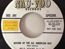Billy Adams 1959 Return Of The All American Boy 45 Nau-Voo 805 Rockabilly PR VG+
