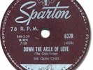 The QUIN-TONES Doo Wop 78 RPM Record. Down the Aisle of Love