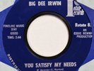 BIG DEE IRWIN You Satisfy My Needs ROTATE 45 northern soul VG+ HEAR