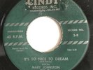 RARE Doo Wop 45 Mary Johnson & The Four Jacks Cindy Lbl. Wilmington De. MINT