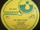 Deep Purple LP In Rock UK Harvest 1st press A2 B1 NO EMI Grammerphone NICE COPY