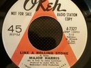 45rpm record RARE NORTHERN SOUL MAJOR HARRIS 'LIKE A ROLLING STONE' OKEH