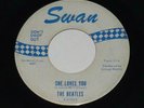 Beatles She Loves You/I’ll Get You RARE Swan White Label w/ Blue Print Record