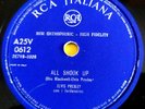 ELVIS PRESLEY (78 RPM - ITALY) A25V 0612 - ALL SHOOK UP  (BLUE LABEL)  RARE 1957