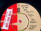 Sex pistols Anarchy in the uk Chris Thomas A+B factory sample in  black bag ex++