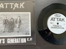 Attak Todays Generation Ep 7” No Future Records Oi 7 Rare Punk Rock Vinyl 1982