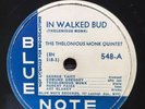 THELONIOUS MONK “IN WALKED BUD”/“EPISTROPHY” Art Blakey 1948 BLUE NOTE 78