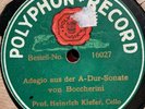 classical 78 RPM-heinrich kiefer-cello-boccherini-adagio A-DUR-polyphon germany