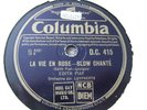Edith Piaf La Vie En Rose / Un Refrain Courait Dan La Rue Columbia DC415