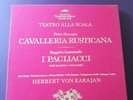 DG Mascagni Cavalleria Rusticana Pagliacci Karajan Linen Box TULIP 3 LP La Scala