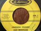 ALEX BROUSSARD Louisiana Country b/w ED JUNEAU Helen CAJUN 45 *hear*