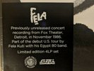 Limited Edition 4 x Vinyl LP - Fela Kuti Live In Detroit 1986