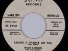 WILLIS SANDERS & EMBERS: Taking a Chance on You JUNO Orig Doo Wop 45 NM- Promo