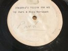 Curt & Faye Bartmess-Someones Vision For Me/ Rare Hillbilly Gospel Acetate 78 V+