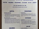EMI 3 3/4 i.p.s Twin Track Mono Tape Records - September 6th 1963