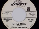 EDDIE COCHRAN: Hallelujah I Love  / Little Angel LIBERTY Rockabilly Promo 45 NM-