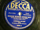78 : DECCA 3598-ANDREW SISTERS- BOOGIE WOOGIE BUGLE BOY / SOLID FOUR