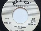 True Taylor AKA Paul Simon 45 True Or False PROMO NM Rockabilly Teen