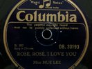 MISS HUE LEE - ROSE ROSE I LOVE YOU 78rpm - SCARCE INDIAN PRESS  sung in chinese