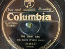 Columbia 15418D Hack's String Band TOO TIGHT RAG  1929  78 rpm Country EE+ great