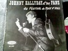 LP 33 T VINYLE 25 CM , JOHNNY HALLYDAY ET SES FANS .  . LANGUETTE .ORIGINAL