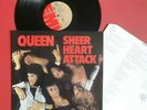 QUEEN ORIGINAL UK 1ST LP 1974 SHEER HEART ATTACK LYRIC INNER EMI GREAT COPY