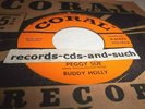 BUDDY HOLLY-PEGGY SUE/EVERYDAY-CORAL 9-61885 VG+ VINYL RECORD 45