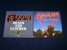 2 x Saxon Denim And Leather 2934 138 Power & The Glory Carrere Germany Vinyl LP