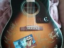 rolling stones autogramm KEITH RICHARDS & RONNIE WOOD & mick signed guitare live