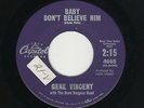 '62 TwinSpin Teen GENE VINCENT Baby Don't Believe Him/Lucky Star CAPITOL M- HEAR