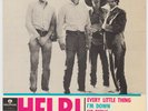 BEATLES Help RARE Sweden EP *M- p/s* LIGHT BLUE LINES variant SWEDISH GEOS 234