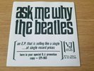 The Beatles Repro picture sleeve only ASK ME WHY Vee Jay EP