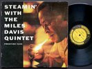 MILES DAVIS Steamin' LP PRESTIGE PRLP 7200 RVG DG MONO John Coltrane Red Garland