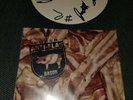 ANTI-FLAG Bacon BONE Color Vinyl 7”  Band SIGNED Autographed Interpunk nofx punk
