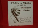 RAREST Johnny Cash LP 'Trail Of Tears' As Told by Johnny Cash Metro Schools M-M-