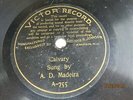 A. D. Madeira - VICTOR RECORD A-755  - Calvary - 7 Inch Disc - LEASE LABEL
