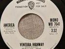 America Ventura Highway WLP Mono/Stereo 1972 45 RPM WB 7641