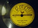 Sun Records 78 Rpm Carl Perkins Original Blue SUEDE SHOES