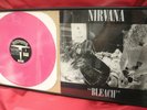 NIRVANA BLEACH 1989 CLEAR PINK / BLEACH LP  RARE  Framed